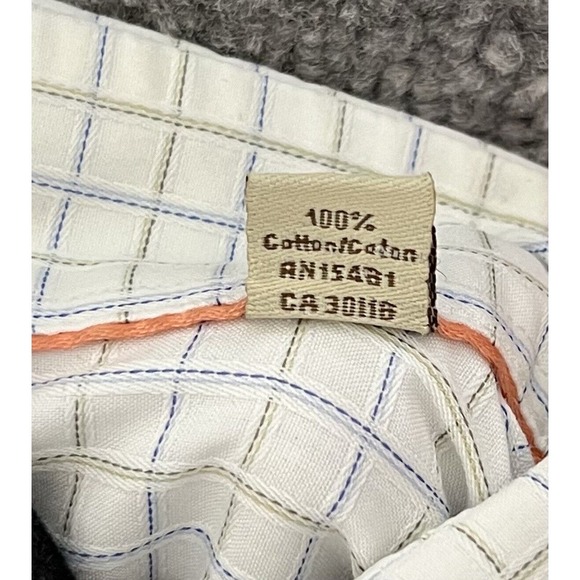 Tommy Bahama Windowpane Long Sleeve Button Up Shirt Mens Size 15.5‎ 34/35 - Picture 5 of 8